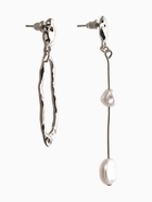 Серьги жемчуг «Корейский стиль», белые в серебре - Фото 2