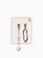 Серьги жемчуг "Корейский стиль", цвет белый в серебре (комплект 2 шт) - фото 60065345