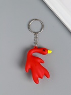 Брелок для ключей на кольце резина «Утка», 5?2?5.5 см, МИКС (комплект 12 шт) - фото 60065349