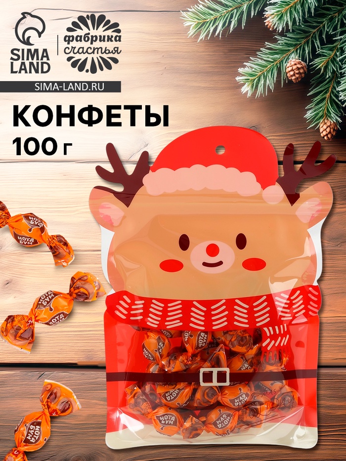 Сладкий подарок конфет «Нота бум» дой-паке олень, 100 г - Фото 1