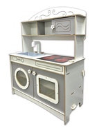 Кухня игровая детская «Аделина», бело-серая, ЛМДФ - Фото 2