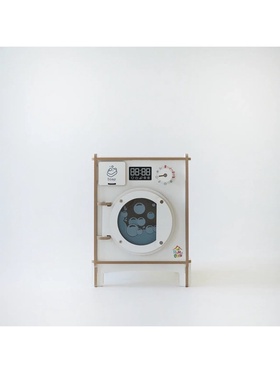 Стиральная машина Мини (Белый/Принт) ЛМДФ