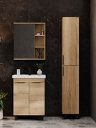 Шкаф – пенал для ванной комнаты Onika «Легран 30», универсальный, 300×252×1900 мм, цвет дуб галифакс 10925506