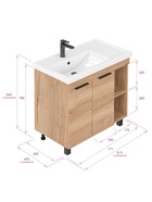 Тумба напольная Onika Легран 80 раковина Фостер-80 правый Кirovit 10925509