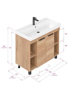 Тумба напольная Onika Легран 90 раковина Адриана 90 Santek 10925511