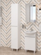 Шкаф – пенал для ванной комнаты Onika «Милтон 30», универсальный, 300×326×1900 мм, цвет белый 10925517
