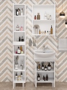 Шкаф – пенал для ванной комнаты Onika «Милтон 30», универсальный, 300×326×1900 мм, цвет белый 10925517