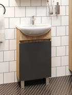 Тумба напольная Onika Милтон 45 серая/дуб сонома раковину Уют-45 Rosa 10925522