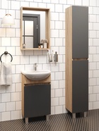 Тумба напольная Onika Милтон 45 серая/дуб сонома раковину Уют-45 Rosa 10925522