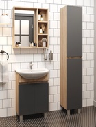 Тумба напольная Onika Милтон 50 серая/дуб сонома раковину Уют-50 Rosa 10925524