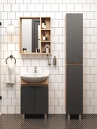 Тумба напольная Onika Милтон 55 серая/дуб сонома раковину Уют-55 Rosa 10925526