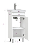 Тумба напольная Onika Милтон Квадро 40 белая раковину Визит 40 Santeri 10925529