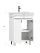 Тумба напольная Onika Милтон Квадро 55 белая раковину Визит 55 Santeri 10925531