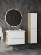 Тумба подвесная Onika Дайлер 80 белая/дуб сонома раковину Фостер 80 Kirovit 10925532