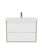 Тумба подвесная Onika Дайлер 80 белая/дуб сонома раковину Фостер 80 Kirovit 10925532