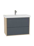 Тумба подвесная Onika Дайлер 80 графит/дуб сонома раковину Фостер 80 Kirovit 10925533