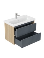 Тумба подвесная Onika Дайлер 80 графит/дуб сонома раковину Фостер 80 Kirovit 10925533