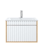 Тумба подвесная Onika Дайлер 60 белая/дуб сонома раковину Бергамо Нова 60 Керамин 10925534