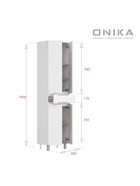 Шкаф – пенал для ванной комнаты Onika «Айленд 50», 500×1900 мм, цвет белый 10925536
