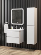 Шкаф – пенал подвесной для ванной комнаты Onika «Эвада 30», универсальный, 300×325×1420 мм, цвет белый 10925537