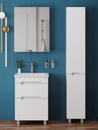 Шкаф – пенал для ванной комнаты Onika «Айленд 30», 300×275×1900 мм, цвет белый 10925538