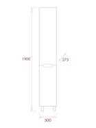 Шкаф – пенал для ванной комнаты Onika «Айленд 30», 300×275×1900 мм, цвет белый 10925538