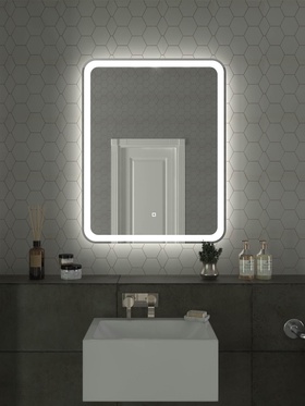 Зеркало настенное в ванную Onika «Магна», с LED – подсветкой, 60×70 см