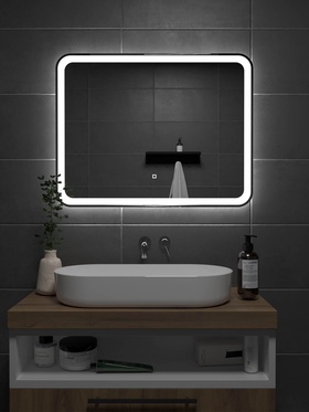 Зеркало настенное в ванную Onika «Магна», с LED – подсветкой, 90×70 см