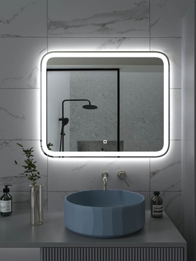 Зеркало настенное в ванную Onika «Магна», с LED – подсветкой, 100×80 см