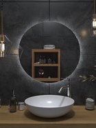 Зеркало настенное круглое в ванную Onika «Сола», с LED – подсветкой, d=70 см 10925548