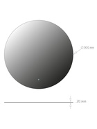 Зеркало настенное круглое в ванную Onika «Сола», с LED – подсветкой, d=90 см 10925551