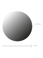 Зеркало настенное круглое в ванную Onika «Сола», с LED – подсветкой, d=100 см 10925552