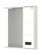 Зеркало – шкаф Onika «Балтика» Black 58, правый, с подсветкой, 580×160×712 мм, цвет белый - Фото 2