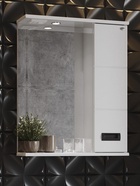 Зеркало – шкаф Onika «Балтика» Black 58, правый, с подсветкой, 580×160×712 мм, цвет белый - Фото 3