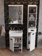 Зеркало – шкаф Onika «Балтика» Black 58, правый, с подсветкой, 580×160×712 мм, цвет белый - Фото 4