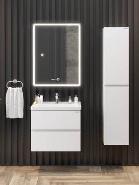 Тумба подвесная Onika Эвада 60 белая раковина Миранда-60 Santek 10925559