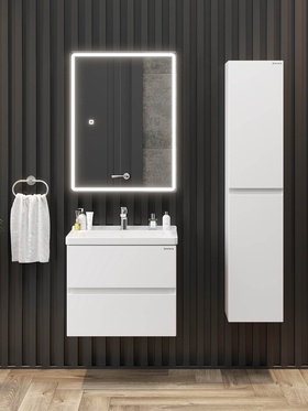 Тумба подвесная Onika Эвада 70 белая раковина Миранда-70 Santek 10925561