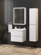 Тумба подвесная Onika Эвада 70 белая раковина Миранда-70 Santek 10925561