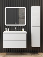 Тумба подвесная Onika Эвада 80 белая раковина Миранда-80 Santek 10925562