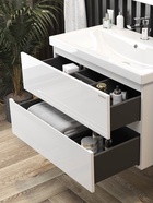 Тумба подвесная Onika Эвада 80 белая раковина Миранда-80 Santek 10925562