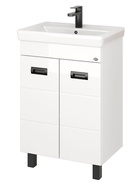 Тумба напольная, Onika Балтика-Квадро Black 55 белая раковина Тигода-55 Santek 10925563