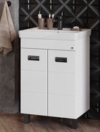 Тумба напольная, Onika Балтика-Квадро Black 60 раковина Тигода-60 Santek 10925564