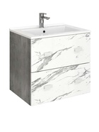 Тумба подвесная Onika Марбл 65 мрамор/камень бетонный раковина Оскар-65 Kirovit 10925565