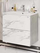 Тумба подвесная Onika Марбл 65 мрамор/камень бетонный раковина Оскар-65 Kirovit 10925565