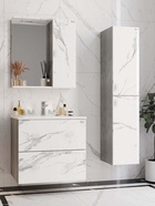 Тумба подвесная Onika Марбл 65 мрамор/камень бетонный раковина Оскар-65 Kirovit 10925565