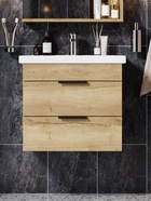 Тумба подвесная Onika Легран 50 дуб галифакс раковина Фостер-50 Кirovit 10925566