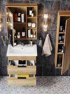 Тумба подвесная Onika Легран 50 дуб галифакс раковина Фостер-50 Кirovit 10925566