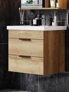 Тумба подвесная Onika Легран 60 дуб галифакс раковина Фостер-60 Кirovit 10925567