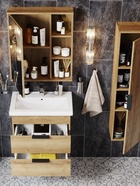 Тумба подвесная Onika Легран 60 дуб галифакс раковина Фостер-60 Кirovit 10925567