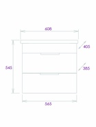 Тумба подвесная Onika Легран 60 дуб галифакс раковина Фостер-60 Кirovit 10925567